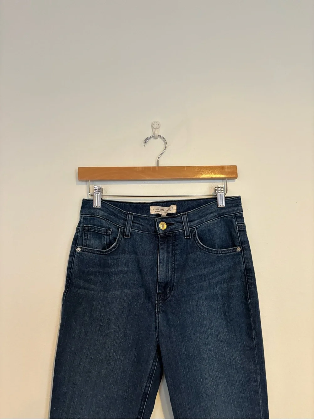 Current/Elliot ||‎ Boulevard Crop Flare Jeans Vista Wash Stretch Blue 27